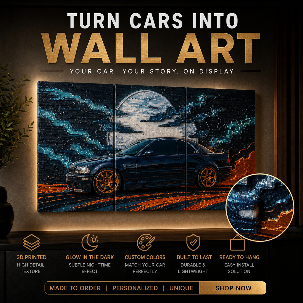 Custom Car Wall Art Panel | Personalized Vehicle Wall Decor
