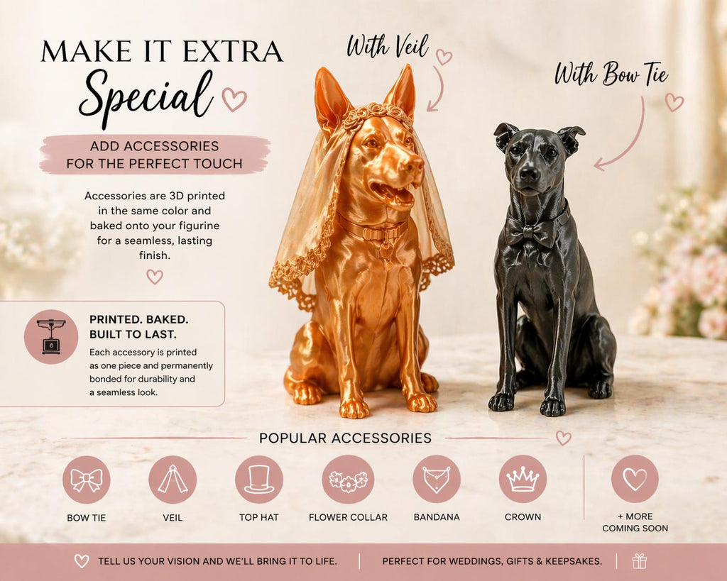 Custom Dog Wedding Cake Topper